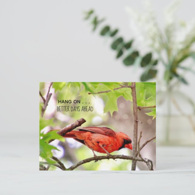 Tarjeta Postal de Mejores Días que Vienen (Anverso de pie)