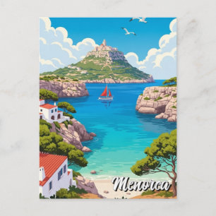 Tarjeta postal de Menorca, España