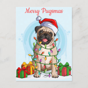 Tarjeta postal de Merry Pugsmas