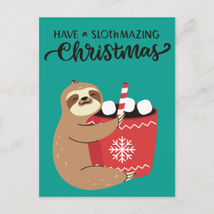 Tarjeta postal de Merry Slothmas