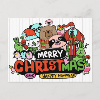 Tarjeta postal de Merry Slothmas