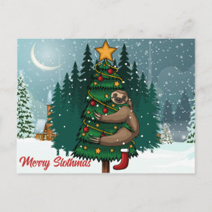 Tarjeta postal de Merry Slothmas