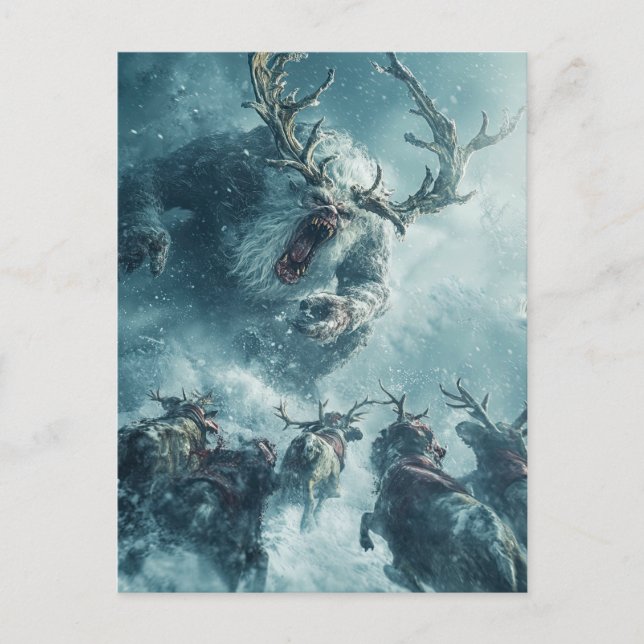 Tarjeta postal de Merry Zombie Navidades (Anverso)