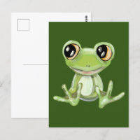 Tarjeta postal de mi otro amigo rana verde