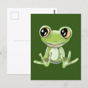 Tarjeta postal de mi otro amigo rana verde