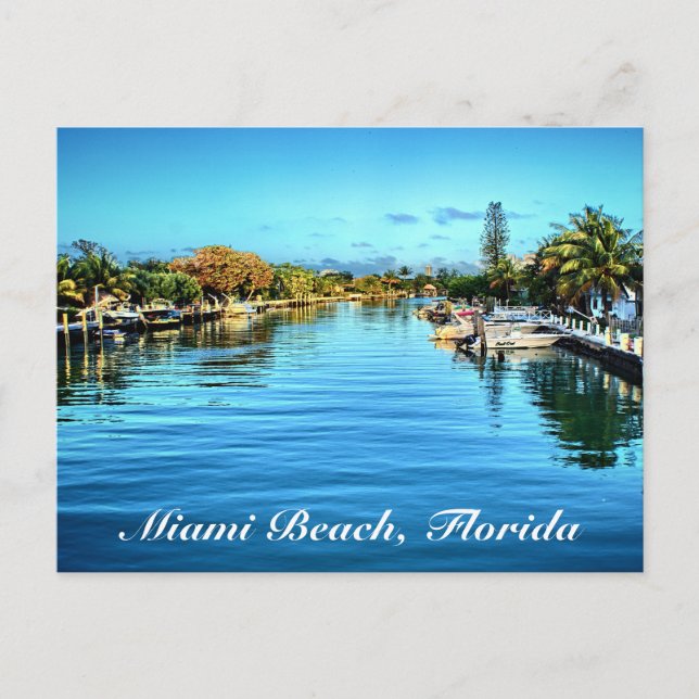Tarjeta postal de Miami Beach Florida (Anverso)