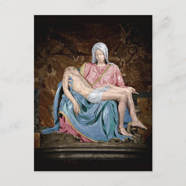 TARJETA POSTAL DE MICHELANGELO PIETA (Anverso)