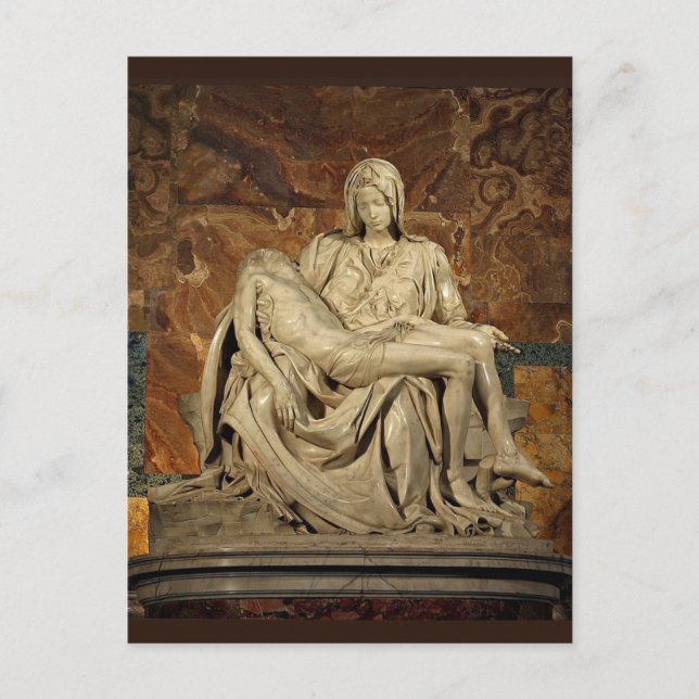 TARJETA POSTAL DE MICHELANGELO PIETA (Anverso)