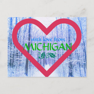 TARJETA POSTAL DE MICHIGAN LOVE HOLIDAY