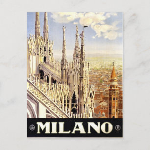 Tarjeta postal de Milán, Italia