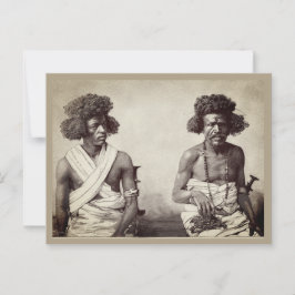 Tarjeta postal de moda de cabello de hombres negro