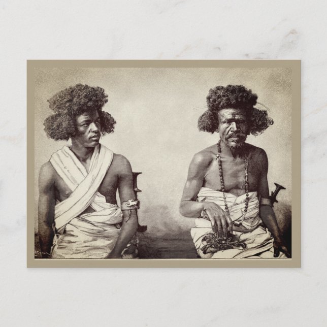 Tarjeta postal de moda de cabello de hombres negro (Anverso)