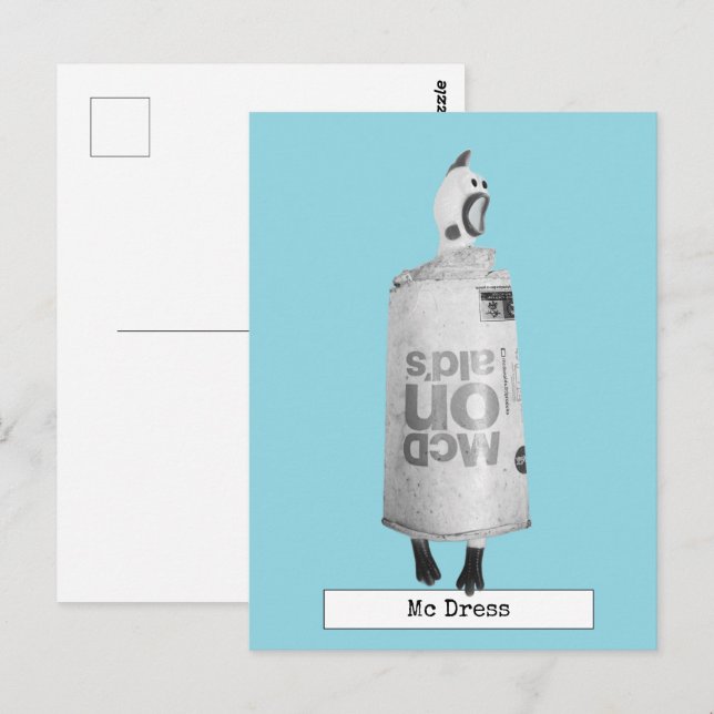 Tarjeta postal de moda Guay Rubber Chicken (Anverso / Reverso)