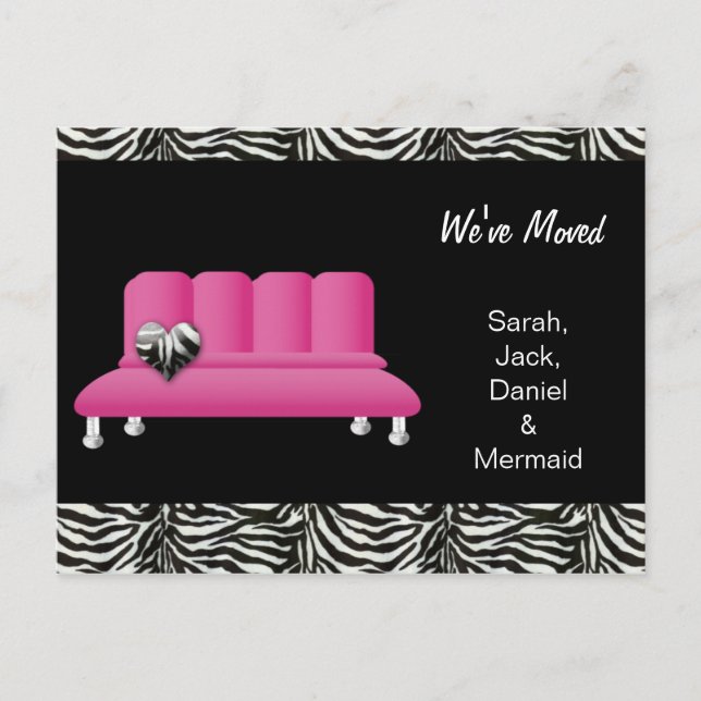 tarjeta postal de moda nos hemos mudado (Anverso)