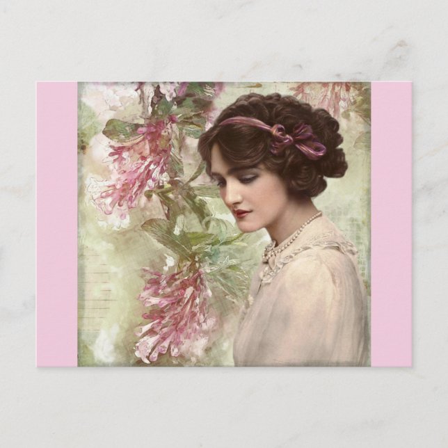tarjeta postal de moda vintage (Anverso)