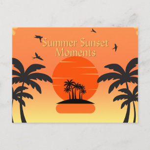 Tarjeta postal de momentos de puesta de sol de ver