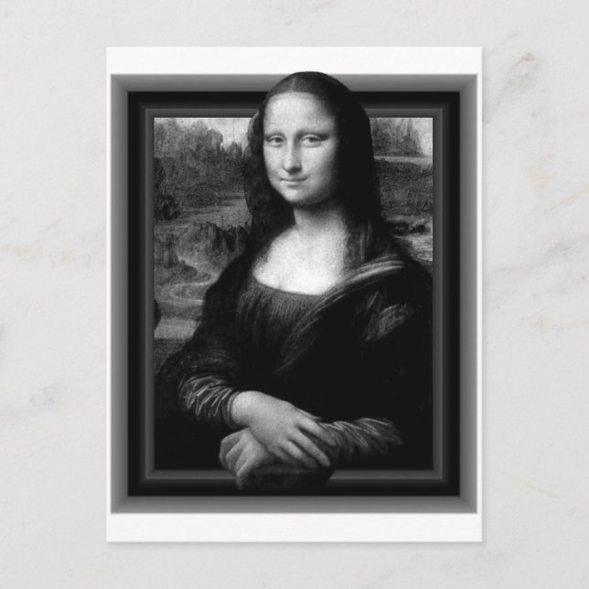 TARJETA POSTAL DE MONA LISA 3D (Anverso)