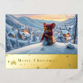 tarjeta postal de montaña de nieve