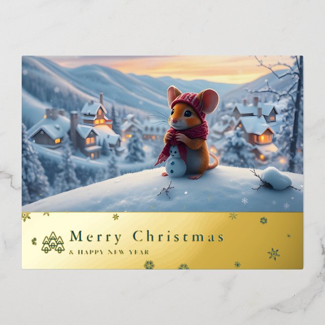 tarjeta postal de montaña de nieve (Anverso)