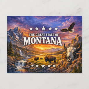 Tarjeta postal de Montana Greetings