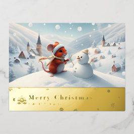 tarjeta postal de montaña roja de nieve P