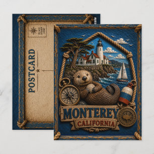 Tarjeta postal de Monterey California Vintage Trav
