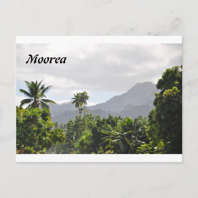 Tarjeta postal de Moorea, Polinesia Francesa (Anverso)