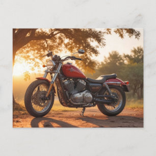 Tarjeta postal de motocicleta