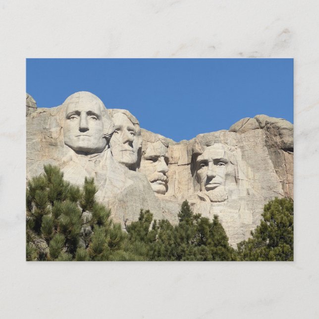 Tarjeta postal de Mount Rushmore (Anverso)