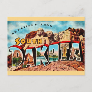 Tarjeta postal de Mt Rushmore de Dakota del Sur
