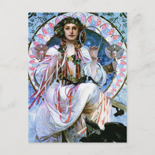 Tarjeta postal de Mucha: Alphonse Mucha - Slavia