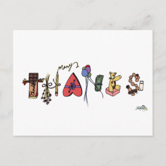 Tarjeta postal de muchas gracias