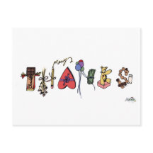 Tarjeta postal de muchas gracias