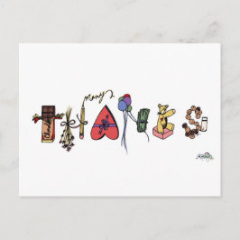 Tarjeta postal de muchas gracias