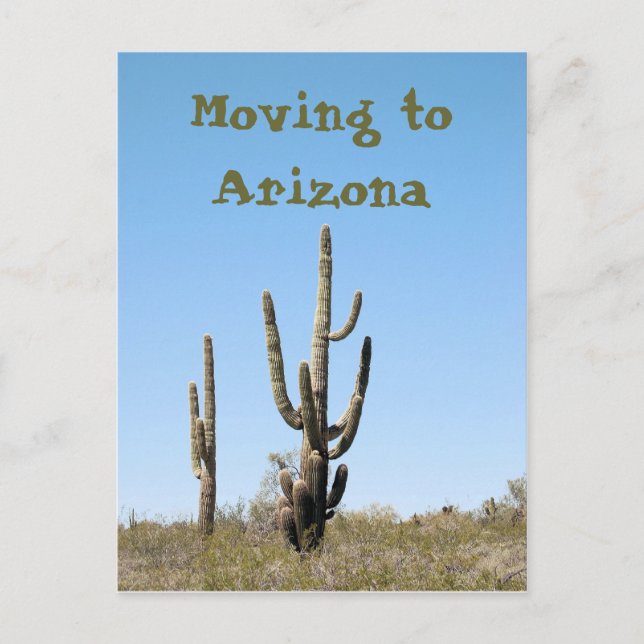 Tarjeta postal de Mudarse a Arizona (Anverso)