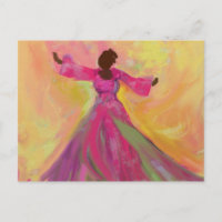 Tarjeta Postal de Mujer Africana Bailando