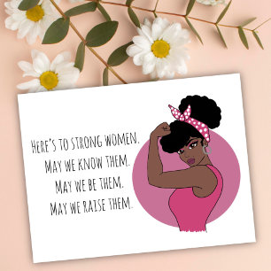 Tarjeta postal de mujeres negras fuertes