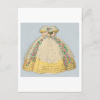 Tarjeta postal de muñeca de papel vintage Jenny Li