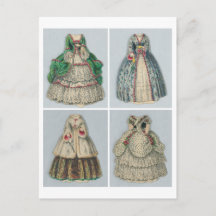 Tarjeta postal de muñecas de papel de Jenny Lind