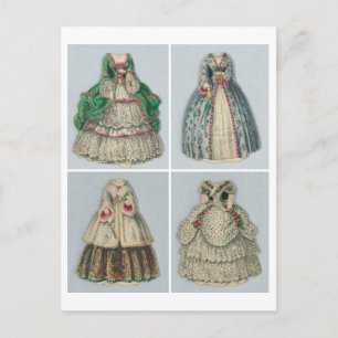 Tarjeta postal de muñecas de papel de Jenny Lind