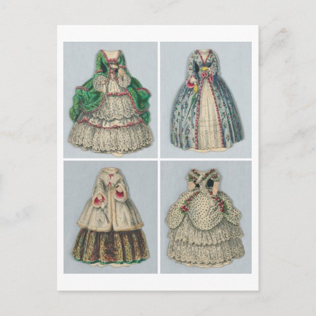 Tarjeta postal de muñecas de papel de Jenny Lind (Anverso)