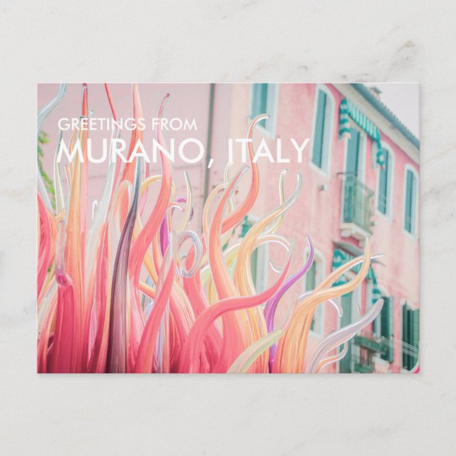 Tarjeta postal de Murano Italia (Anverso)