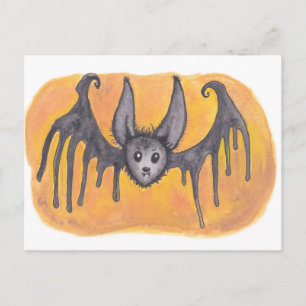 Tarjeta postal de murciélago goteante