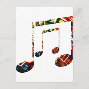Tarjeta postal de Music Sparkle Red PostCards