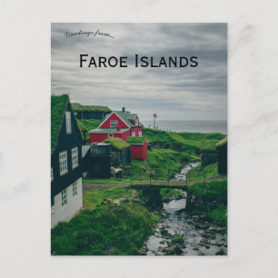 Tarjeta postal de Mykines Islas Feroe