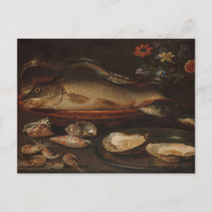 Tarjeta postal de Naturaleza muerta con peces de C