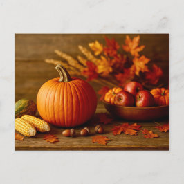 Tarjeta postal de naturaleza muerta de cosecha de
