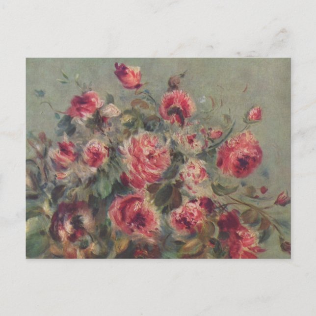 Tarjeta postal de Naturaleza muerta, rosas de Warg (Anverso)