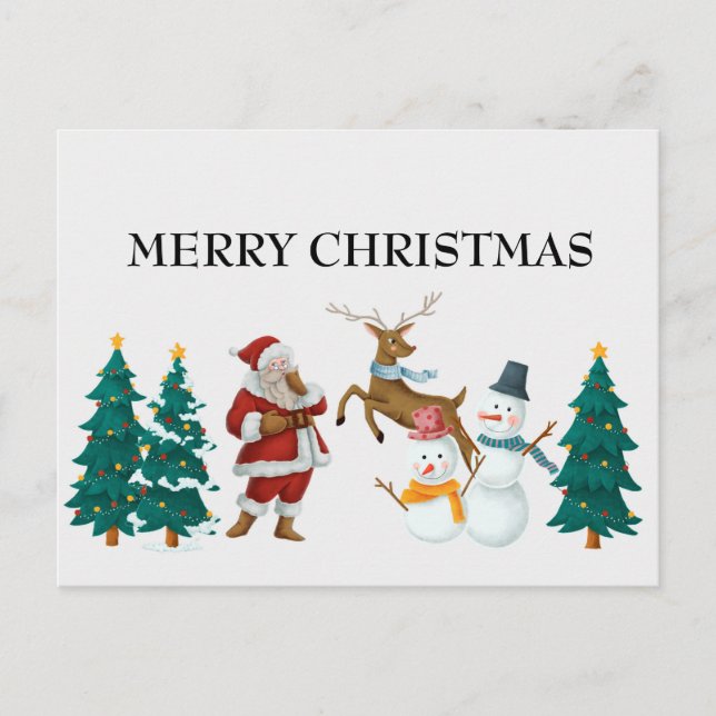 tarjeta postal de Navidad antigua (Anverso)