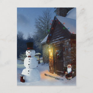 tarjeta postal de Navidad antigua